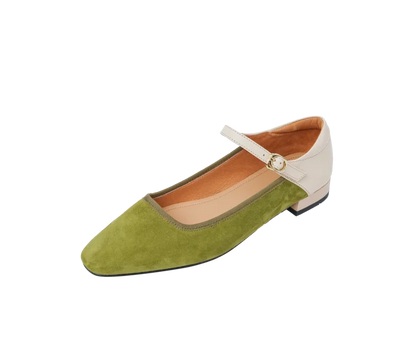 Futurecen  -  NEW Spring/Autumn Women Pumps Sheep Suede Leather Shoes for Women Square Toe Low Heel Shoes Concise Mixed Colors Mary Jane Shoes