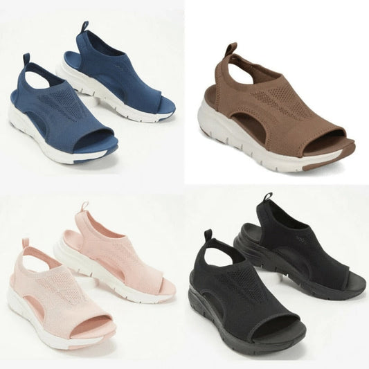 Summer Sport Sandals Washable Slingback Orthopedic Slide Women Platform Sandals Soft Wedges Shoes Casual Footwear