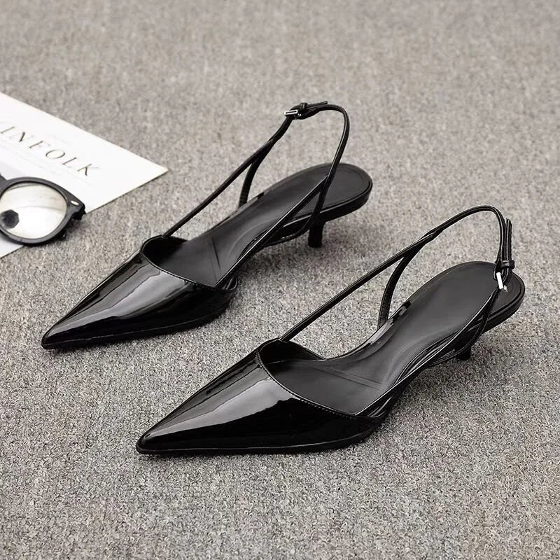 Women Pointed Toe Heels Shoes Sandals  Dress Party Fashion Summer Slippers New Walking Flip Flops Pumps  Slides