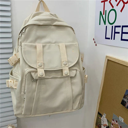 binfenxie Preppy Vintage Y2k Aesthetic Grunge Backpack Korean High-capacity All Match Schoolbags Women Fashion Casual Students Backpacks