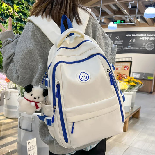 binfenxie Large Female Cute College Backpack Girl Travel Book Backpack Nylon Fashion Ladies Leisure Bag Women Laptop Men School Bags