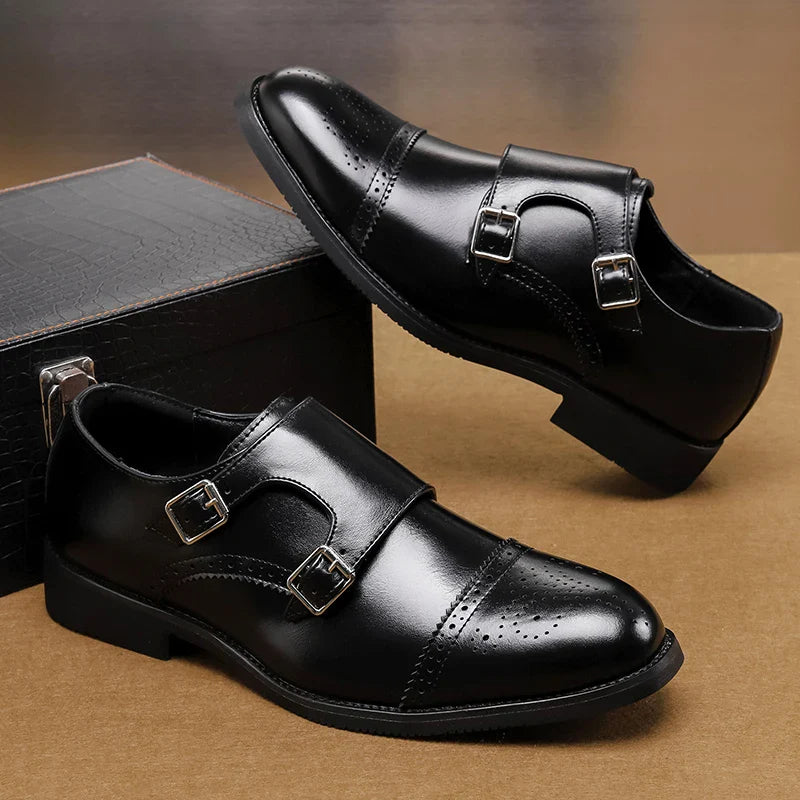 Luxury Men Casual Leather Dress Shoes Formal Elegant Business Loafers Social Autumn Office Party Wedding Flat Designer Shoe