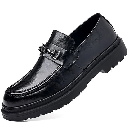 New Men's Luxury Brand Leather Shoes Fashion Designer Slip on Dress Loafers Comfortable Soft Casual Formal Shoes Dress Mocassins