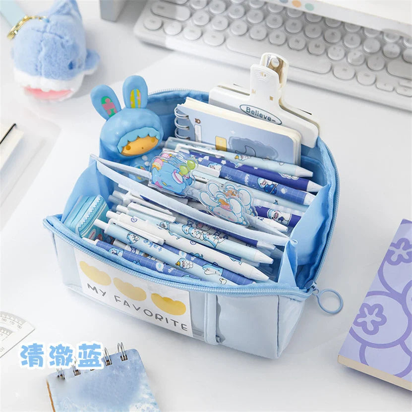 binfenxie Pencil Case Large Capacity Pen Case Estuches Escolares Kalemlik Astuccio Kawaii Productos Japanese Stationery Trousse Cute Bags