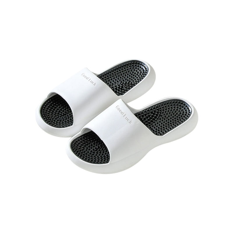 Men Beach Slippers Women Thick Platform Slippers Summer Massage Sandals Man Soft Flip Flop Bathroom Anti-slip Shoes Casual Shoes