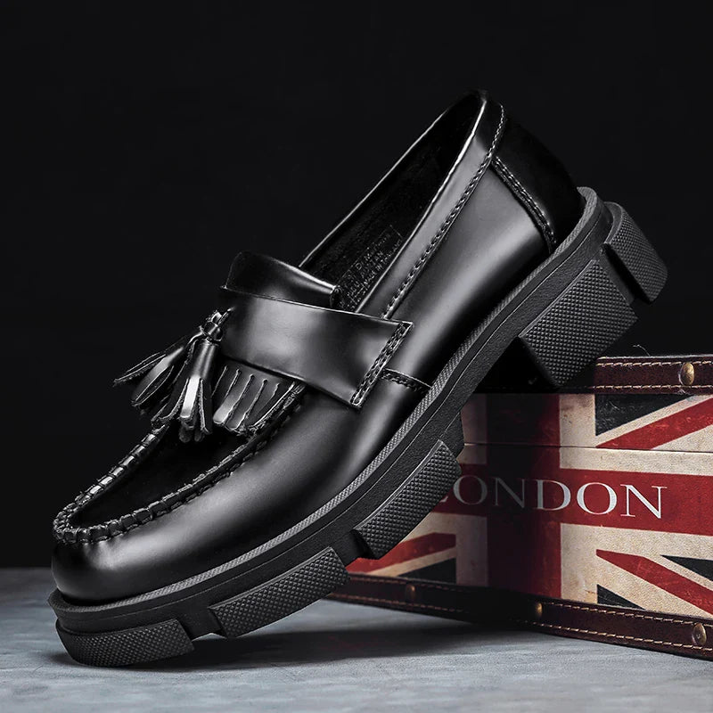 New Men's Casual Shoes Fashion tassel Slip On Loafers Dress Shoes Party Leather Wedding Formal Shoes for Men Driving Mocassins