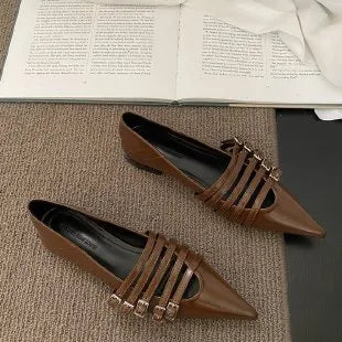 Women Nature Suede High Thick Heels SmallHut New Spring Black Apricot Square Toe Pumps Elegant Lady Metal Decoration Shoes