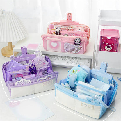 binfenxie Pencil Case Big Transparent Pen Box Cases Cute Bags Lapicera Estuche Escolar Kalemlik Korean Kawaii Organizer Stationery School