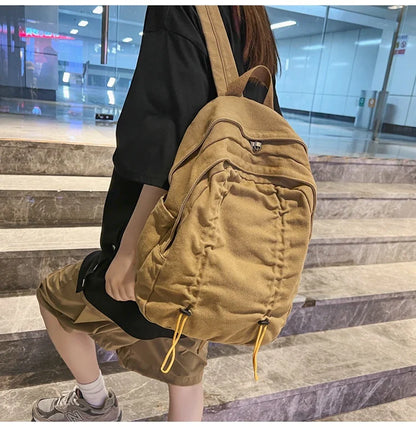 binfenxie Bags for Women New Multiple Pockets Anti-Theft Back Zipper Fashion Backpack Casual Travel Single Girls Schoolbag