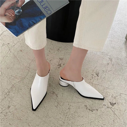 New Baotou Half Slippers Female Summer Wear Muller Shoes Sandals Woman Shoes High Heels Sexy Shoes for Women Sandals