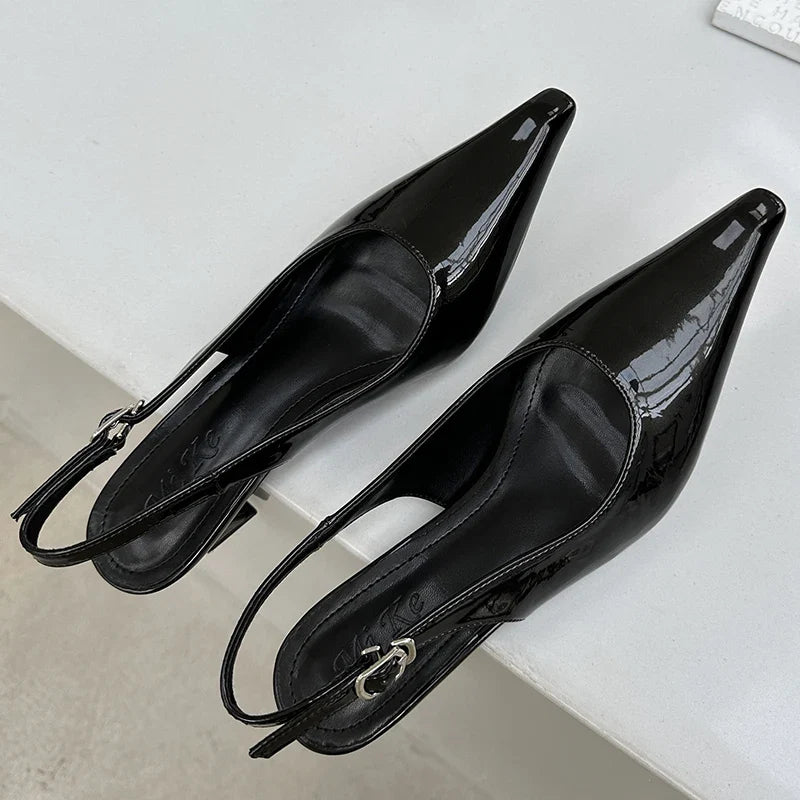 Futurecen Pink Ladies High Heels Shoes Slides New  Women Thin Heels Shoes For Female 2024 Fashion Shallow Pointed Toe Footwear Pumps