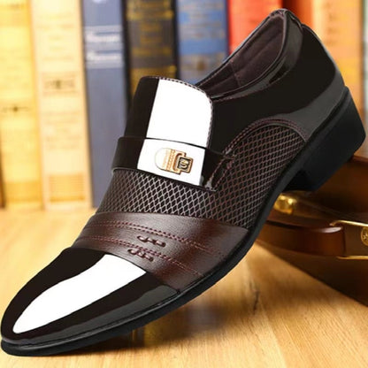 The Latest Oxford Shoes Men's Luxury Lacquer Wedding Shoes Pointed Toe Dress Shoes Classic Derby Shoes Leather Shoes Size 38-48