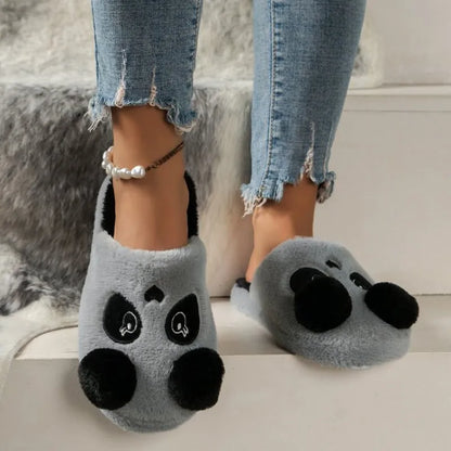 Winter Warm House Slippers Panda Non Slip Fleece Plush Home on Shoes Indoor Outdoor Shoes Winter Shoes Woman Warm