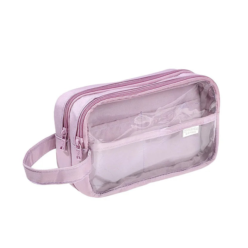 binfenxie Pencil Case Transparent Pencil Box Kawaii Stationery Pen Bag Estuche Piornik Astuccio Scuola Portable School Supplies Korean