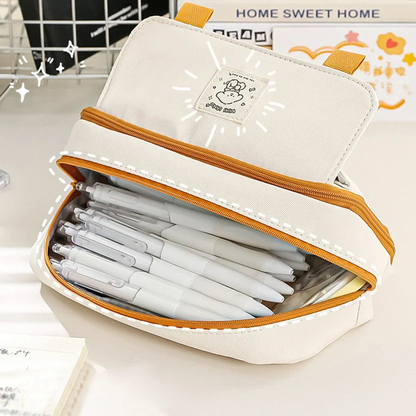 binfenxie Pencil Case Cases Cute Stationery Bag Estuche Big School Storage Pen Box 2024 Material Escolar Girls Kalemlik Papeleria Coreana