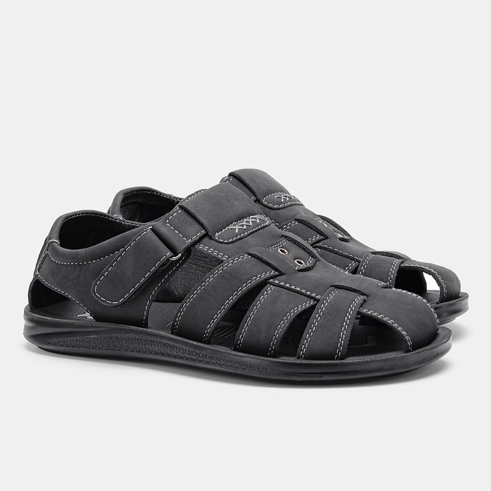 Leather Men Sandals Casual Beach Comfortable Sandals Summer Shoes