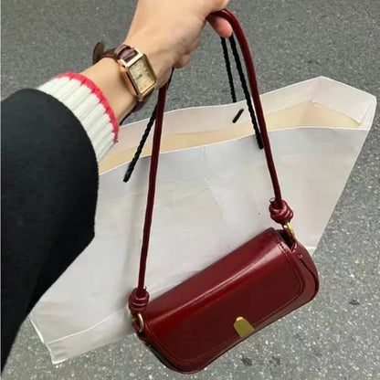 binfenxie All Match Ins Vintage Fashion Shoulder Bags Office Lady Korean Chic Simple Handbags Elegant Y2k Women Retro Casual  Underarm Bag