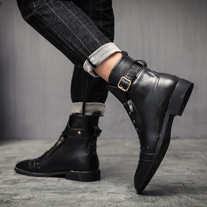 Men's Shoes New for High Quality Men Ankle Boots Male Classic Pointed Party Motorcycle Boots Chelsea Boots Winter Cowboy Boots