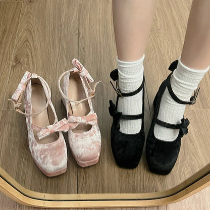 Futurecen 2024 New Elegant Mary Jane High Heels Female Japanese Style Sweet Pink Cute Platform Shoes for Women Fashion Ladies Pumps chic