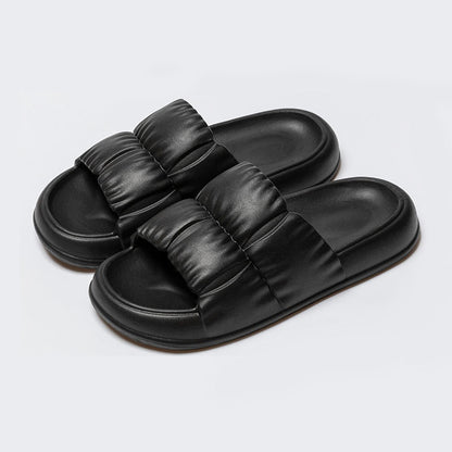 Summer Home Soft Sole Cloud Slippers Women Men Thick Platform Slippers Indoor Flip Flops Anti-Slip Sandals Slides for Bathroom