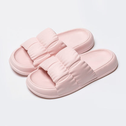 Summer Home Soft Sole Cloud Slippers Women Men Thick Platform Slippers Indoor Flip Flops Anti-Slip Sandals Slides for Bathroom