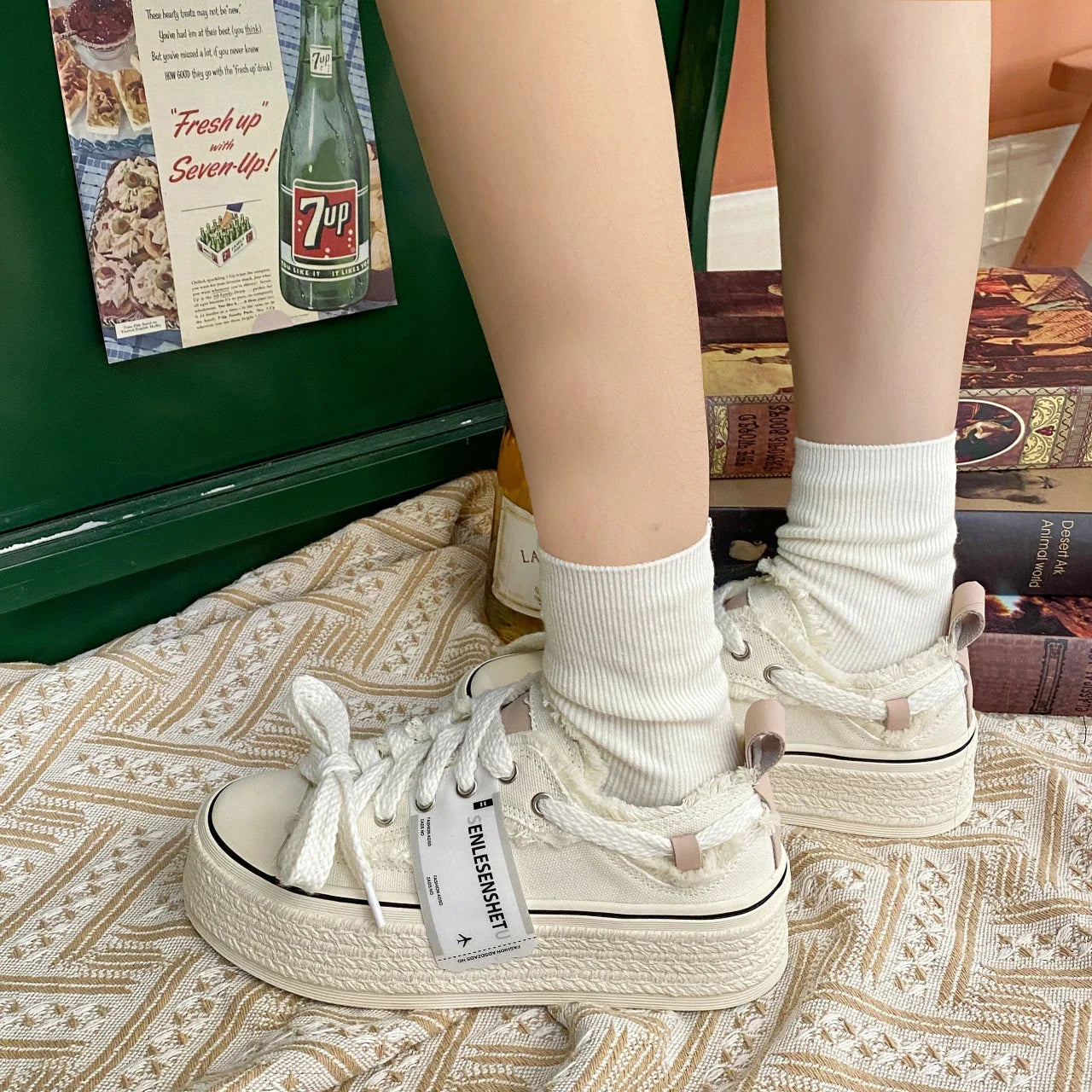 Small Fragrance Canvas  Women Thin Spring New Ins Tide Korean Version Beggar Shoes Small White Shoes Skateboard Shoes