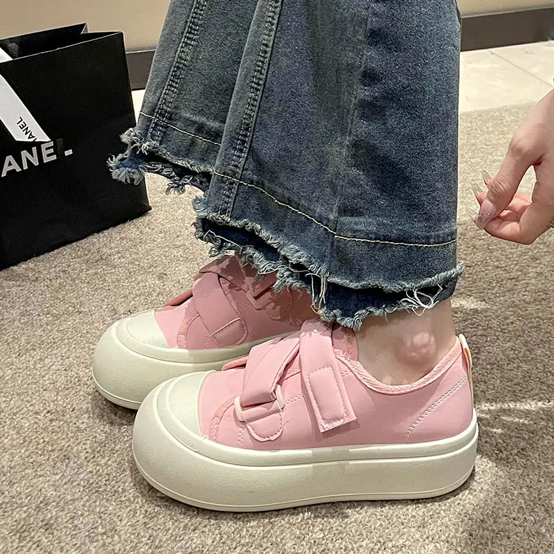 binfenxie Soft Women Shoes Autumn All-Match Round Toe Clogs Platform Casual Female Sneakers Flats Fall Creepers Small Dress New  Casual Wo