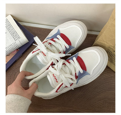 binfenxie Designer Platform Women's Sneakers Lace Up Flats Shoes Sneakers Spring Autumn Woman Casual Tennis Sports Shoes Female