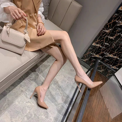 Futurecen  -  Women Shoes Nude Stiletto High Heels Classical Pointed Toe Women Heel Shoes Ladies Office Party Shoes Women Pumps Q40