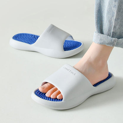 Men Beach Slippers Women Thick Platform Slippers Summer Massage Sandals Man Soft Flip Flop Bathroom Anti-slip Shoes Casual Shoes