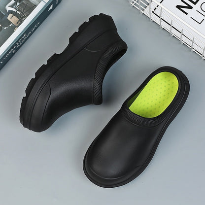 Women Kitchen Shoes Men Garden Clogs Outdoor Casual Waterproof Rain Shoes Non-slip Restaurant Work Shoes Oil-proof Chef Shoes