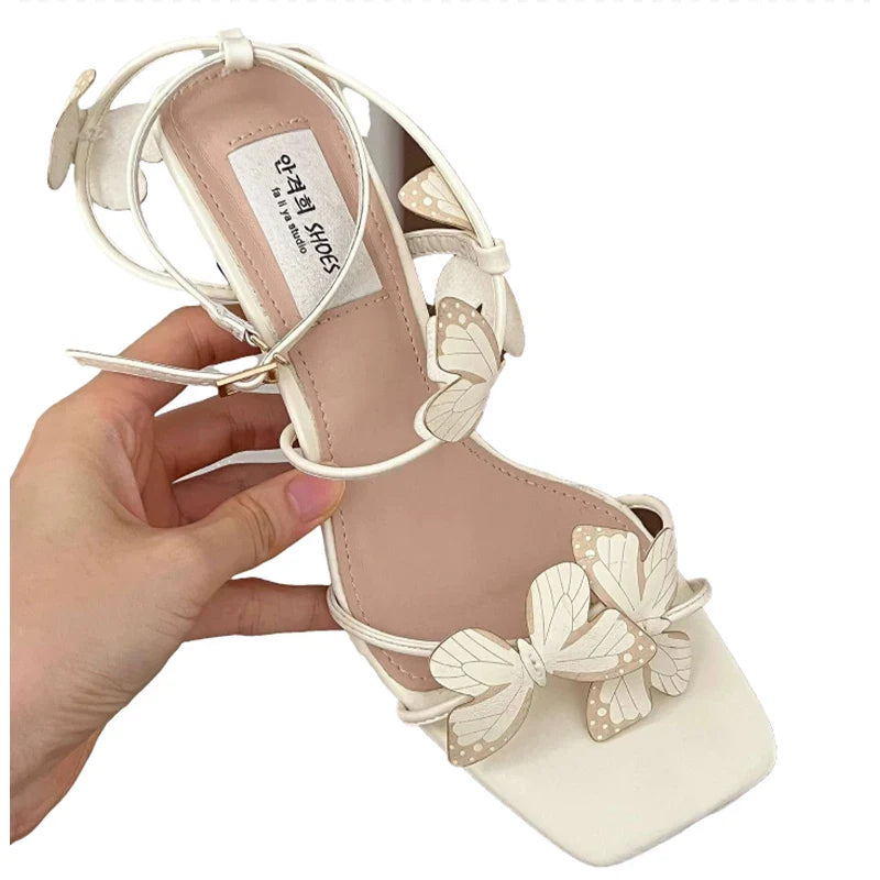 Sexy Bow Women Sandals Fashion High Heels Shoes 2024 Party Summer New Dress Slippers Party Elegant Slides Pumps Women Zapatos