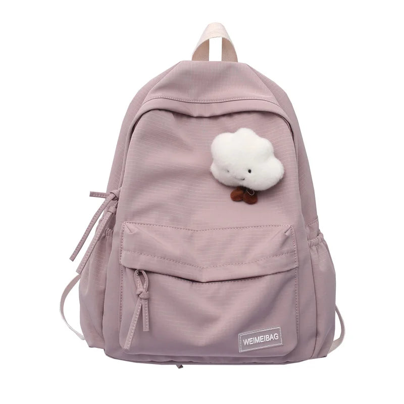 binfenxie Waterproof Nylon Women School backpack Large Solid Color Girls Travel Bag College Schoolbag Female Laptop Back Pack Mochilas