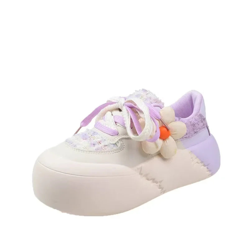 binfenxie  -  New Kawaii Fashion All-match Platform Shoes Sports Style Casual Round Toe Spring Summer Korean Version Sweet Cute Sneakers