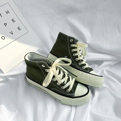 binfenxie  -   Classic Vulcanized Casual Canvas Platform Shoes Women High Top Sneakers 2024Fashion Breathable Comfortable Sport Korean