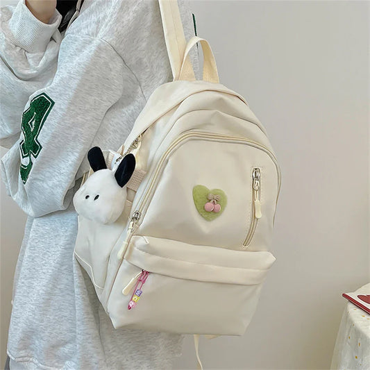 binfenxie  Korean Student School Backpack School Bags for Teenage Girls Cute Women's Backpack Brand Book Bag Nylon Rucksack Bag