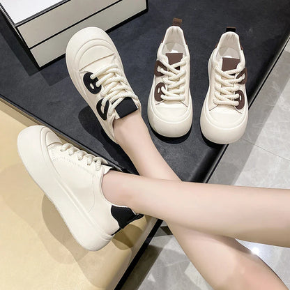 binfenxie  -  New Autumn Versatile Sports Shoes for Women Korean Fashion Casual Student White Shoes Platform Low-top Casual Ladies Shoes