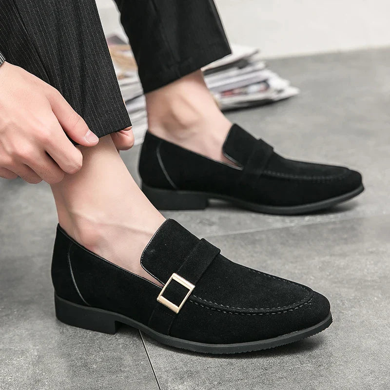 Men Loafers slip on Fashion Pointed Bow Dress Shoes Men moccasins outdoor shoes for Men Formal Mariage Wedding Shoes men