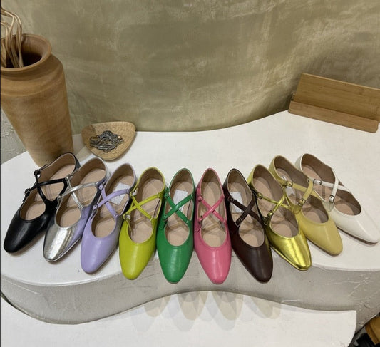 Spring Women Flat Heel Shoes Shallow Mary Jane Ballet Flats Fashion Candy Color Ballerina Soft Casual Loafers