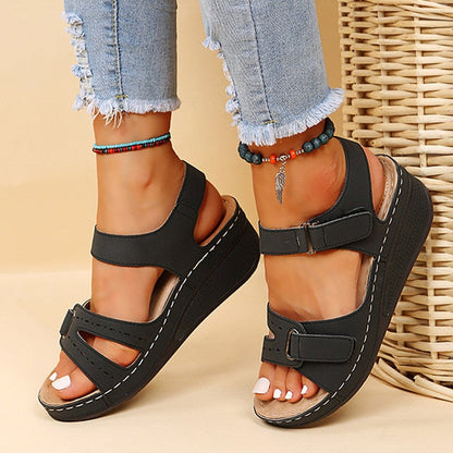 Wedge Heeled Sandals Women Summer  Casual Open Toe Platform Gladiator Sandals Woman Plus Size 43 Non Slip Beach Shoes Mujer