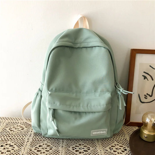 binfenxie Waterproof Nylon Women School backpack Large Solid Color Girls Travel Bag College Schoolbag Female Laptop Back Pack Mochilas