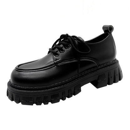 Metal Chain Platform Lolita Gothic Shoes Woman  Spring College Style Patent Leather Pumps Women Japan School Uniform Shoes