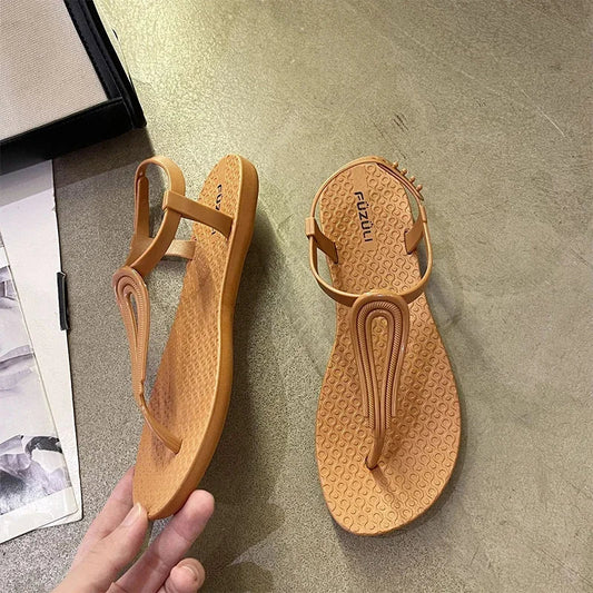 binfenxie  -  2024 Clip Toe Flats Sandals Women Summer Fashion New Shoes Beach Slippers Walking Mujer Flip Flops Casual Slides Cozy Zapatillas