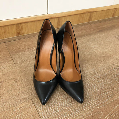 Futurecen Plus Size 40-48 Unisex Solid Black Matte Pointy Toe Stiletto Pumps Sexy Crossdress 14cm Extremely High Heel Shoes