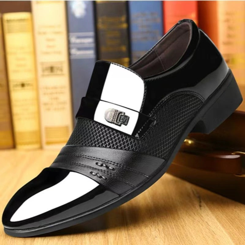 The Latest Oxford Shoes Men's Luxury Lacquer Wedding Shoes Pointed Toe Dress Shoes Classic Derby Shoes Leather Shoes Size 38-48