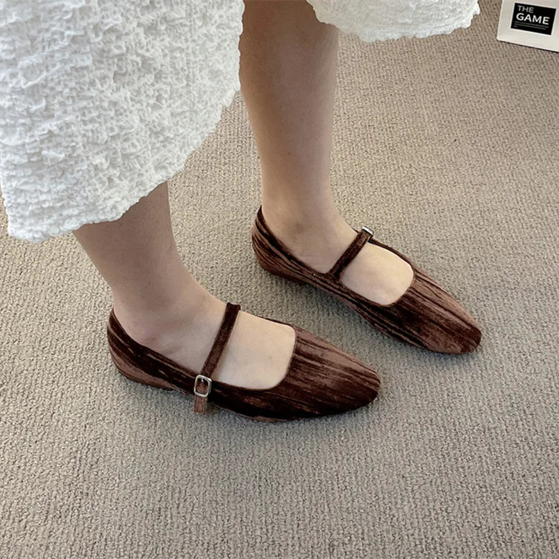 binfenxie  -    New Women Flats Fashion Round Toe Shallow Mary Jane Shoes Soft Casual Ballet Shoes Slingback Shoes Size35-40 Muje