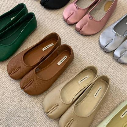 Fashion Split Toe Flats Shoes Women Brand Ballerina Ninja Tabi Cozy Loafers Female Mary Jane Casual Moccasins Ladies Shoes