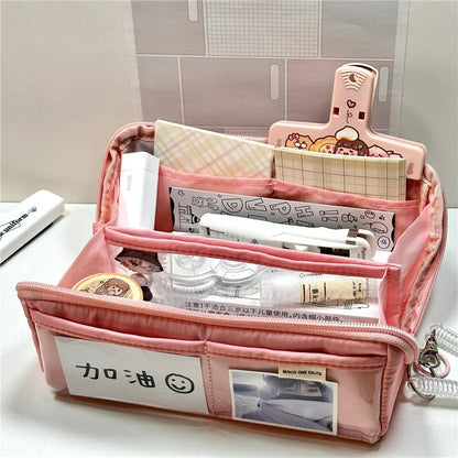 binfenxie Pencil Case Large Capacity Pen Case Estuches Escolares Kalemlik Astuccio Kawaii Productos Japanese Stationery Trousse Cute Bags