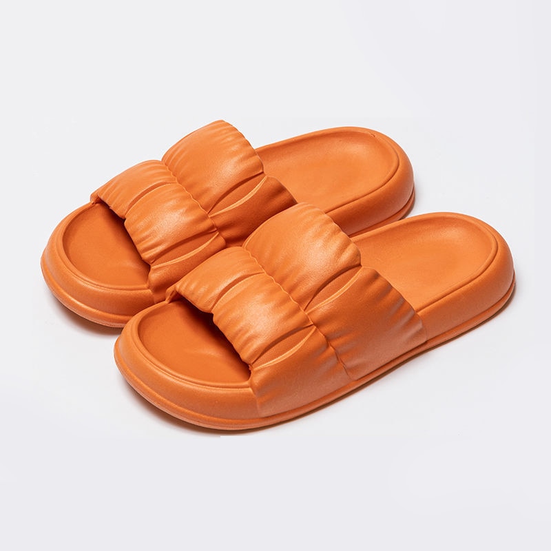 Summer Home Soft Sole Cloud Slippers Women Men Thick Platform Slippers Indoor Flip Flops Anti-Slip Sandals Slides for Bathroom