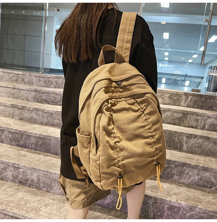 binfenxie Bags for Women New Multiple Pockets Anti-Theft Back Zipper Fashion Backpack Casual Travel Single Girls Schoolbag